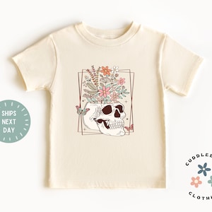 Skull Girls Shirt - Cute Toddler Girl Shirt - Gift For Girl - Goth Girls Tee - Birthday Girl Gift - Girls Gift - Summer Shirt - Kids Gifts