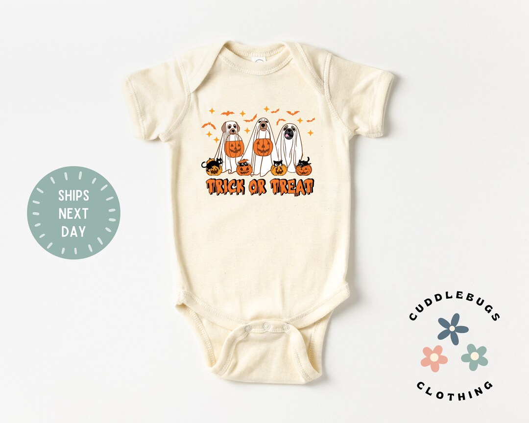 Trick or Treat Puppy Dog Halloween Baby Onesies® Bodysuit Etsy