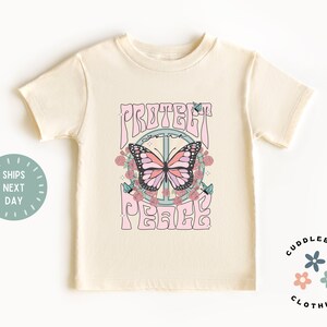 Protect Your Peace Kids Shirt - Retro Boho Hippie Girls Tee - Gift for Girl - Birthday Girl Gift - Cute Summer Girls Top - Gift For Girl