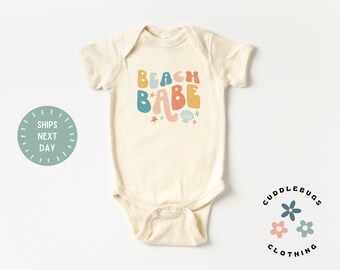 Beach Babe Baby ONESIES® Bodysuit - Cute Summer Baby Outfit - Vacation - Baby Shower Gift - Baby Girl Gift - New Baby Girl - Newborn Girl