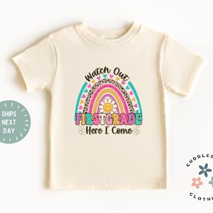 First Grade Here I Come Rainbow Watercolor Back To School T-Shirt