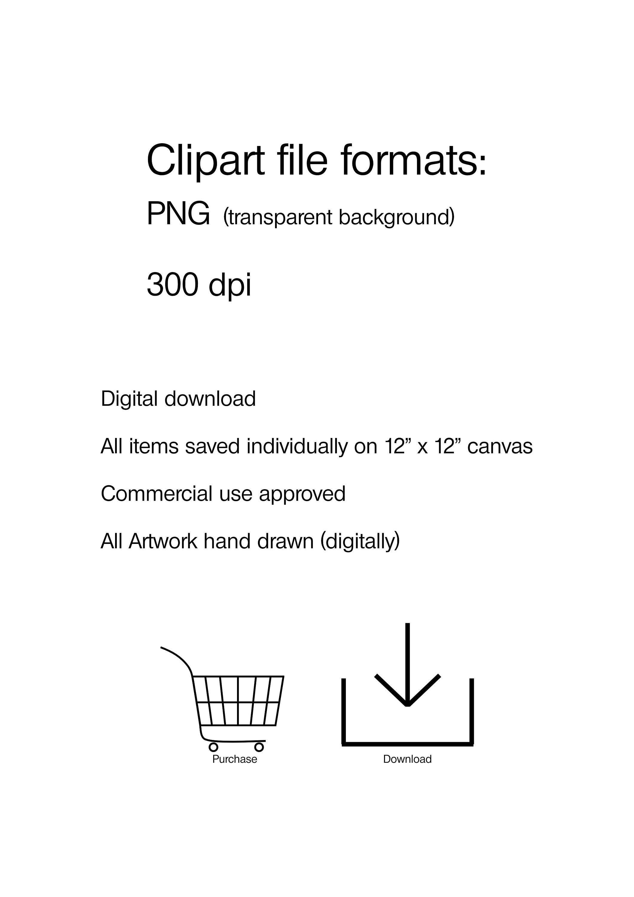 Beach Clipart, Beach Huts, Beach Ball, Ice Creams, Bucket and Spade