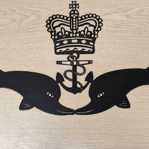 Submarine Service Royal Navy Dolphins Fully Embroidered Sew Or