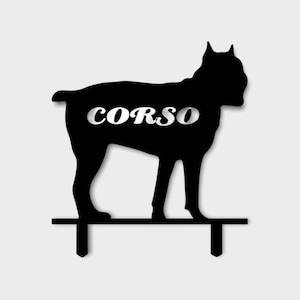 Cane Corso Metal Garden Decoration Personalised with a Dogs Name, 3 Sizes, Ideal Gift for a Dog Lover, Memorial, Grave, Garden Ornament, UK