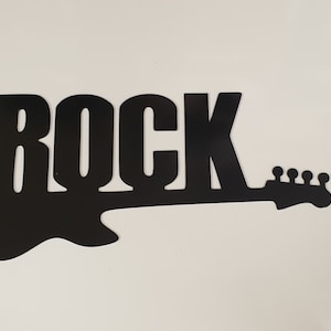 Rock-Gitarren-Metallschild aus 2mm Stahl, Mancave, Musikliebhaber, Gitarrist, Musiker, Rocker, Geschenk für ihn, Vatertag, Geschenk, UK