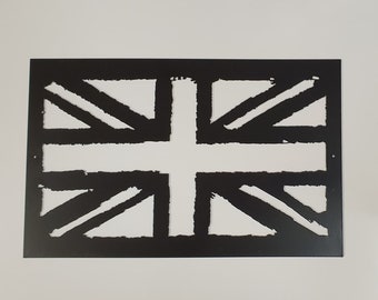 Union Jack Steel Sign Grunge Metal British Flag UK GB Home Wall Decor ...