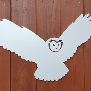 Owl Metal Wall Art Design made from 2mm Steel & Powder Coated, Bird Lovers, Bird of Prey, Present, Gift, UK