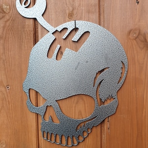 Schädel Zahnrad Kopf Metall Wandkunst Schild aus 2mm Stahl, Mancave, Garage, Schuppen, Geschenk für ihn, Vatertag, Geschenk, Geschenk, UK
