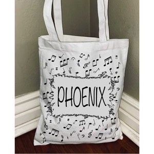 Personalized Music Bag | Music bag | Music Tote bag | Personalized Piano bag