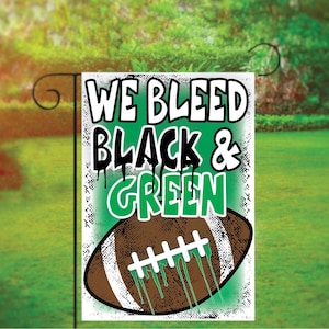 Football Garden Flag with Custom Team Colors | Fall Yard Decor | Flag | Personalized Yard Art | Outdoor Decor | Bleed Colors | Game Day
