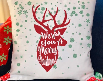 Christmas Throw Pillow Case | Christmas Pillow | Christmas Decor | Personalized Christmas Pillow