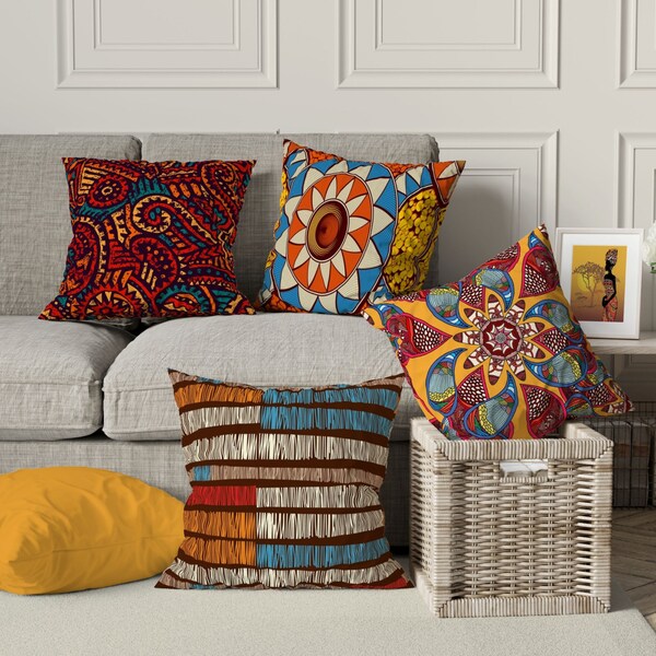 African Throw Pillow Etsy