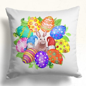Funda de almohada de Pascua, funda de almohada de conejito de Pascua, funda de almohada de huevo de Pascua, funda de cojín de Feliz Pascua, fundas de almohada de Pascua, regalo de Pascua