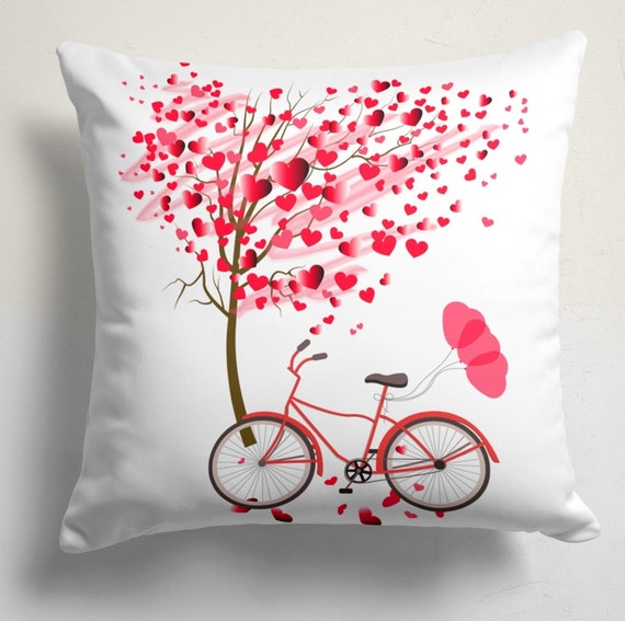 Federa Cuscino San Valentino 30.5x50.8cm | Motivo Cuori Acquerello, Lino, Cerniera Invisibile, Decorazione Casa