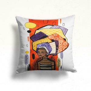 Traditional Print Cushion Covers, African Women&#39;s Patterned Pillow Covers, African Lifestyle Pillow Case, Living Room Cushion Cover