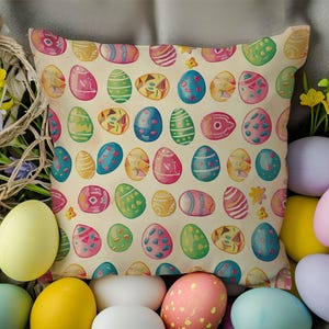 Funda de almohada con forma de huevo de Pascua, funda de almohada con forma de conejito, funda de almohada de Pascua, funda de cojín de Pascua feliz, fundas de almohada de Pascua, regalo de Pascua