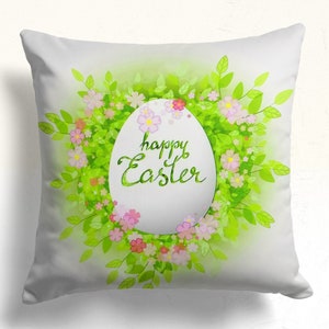 Funda de almohada con forma de huevo de Pascua, funda de almohada con forma de conejito de Pascua, funda de almohada de Pascua, funda de cojín con diseño de feliz Pascua, fundas de almohada de Pascua, regalo de Pascua