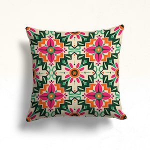 Retro Shapes Pillow Cover, Retro Pillow case, Pillow Cover, Decorative Pillow Cover, 70&#39;s Cushion Cover, Retro Patterned pillow