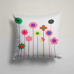 Funda de almohada con estampado de flores pequeñas de colores, bonita funda de almohada con estampado de flores pequeñas, funda de almohada de estilo veraniego, regalo para el Día de la Madre