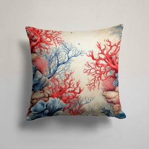 Coral Reef Pillow Cover: Ocean Marine Life, Eclectic Cushion