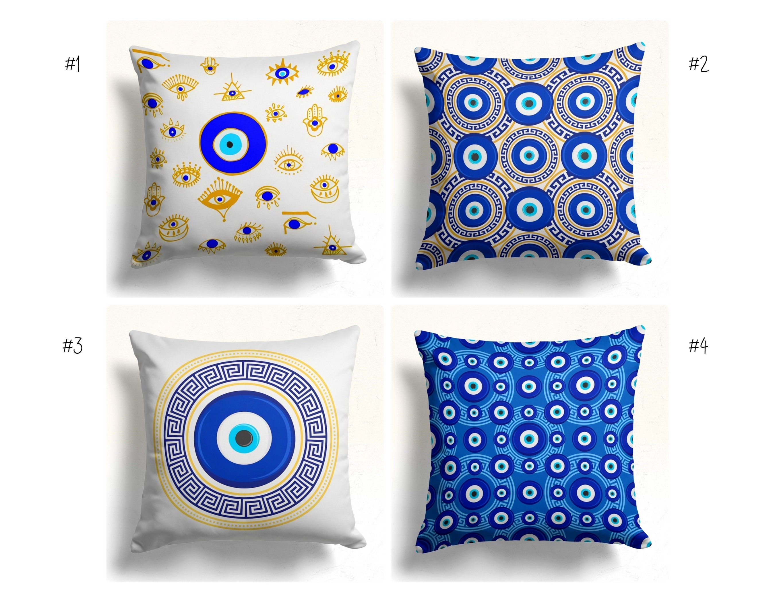 Blue Throw Pillows Bstract Geometric Modern Pillowcases - Temu