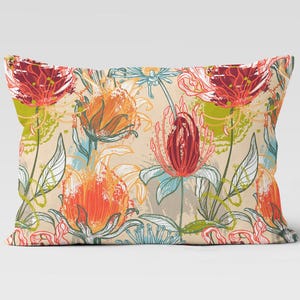 Gestileerde kussenhoes met bloemenpatroon, romantische kussenhoes met vlinder- en bloempatroon, modern artistiek decoratief kussensloop