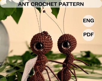 Padrão de crochê formiga, formiga amigurumi, formiga de crochê, formiga fofa, crochê amigurumi, padrão animal de crochê