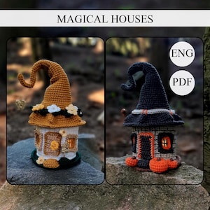 Magical house, hut crochet, little house, cute house, magic, fairy house, house crochet, Halloween decor, home decor
