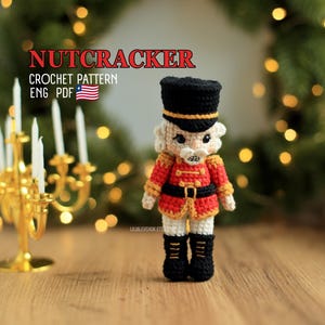 Mönster för virkad julgransprydnad | Amigurumi-mönster för nötknäppare | Julgransdekoration | Virkad juldekoration PDF