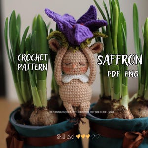 Patrón de hada de ganchillo, ramo de ganchillo, patrón de muñeca amigurumi, patrón de flor de ganchillo, hada del bosque, criatura del bosque, amigurumi de planta