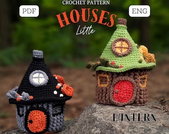 Little house, Halloween decor, cute house, magic, fairy house, house crochet pattern, home decor