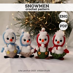 Christmas Ornament Crochet Pattern - Snowman Crochet, Holiday, Christmas Pattern, Christmas, Christmas patterns crochet