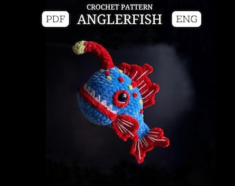 Virkmönster för amigurumi till marulk, plyschleksak, virkat havsdjur, havsfisk