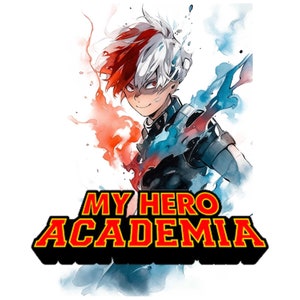 4 Shoto Aquarell, Shoto Clipart, Shoto Poster, Shoto PNG, My Hero Academia Poster, My Hero Academia Clipart, Deku Poster, Bakugo Poster,