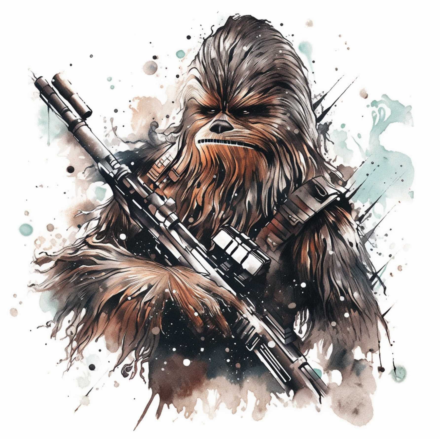 4 Chewbacca Clipart, Chewbacca Poster, Chewbacca Print, Chewbacca ...