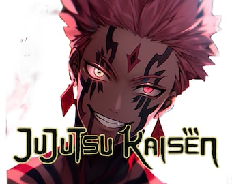 3 Sukuna PNG, Sukuna Poster,  Jujutsu Kaisen poster, Jujutsu Kaisen Watercolor, Itadori Yuji Poster, Gojo Poster, Megumi Poster, Gojo PNG.