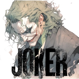 2 Joker Poster, Joker Png, Joker Clipart, Joker watercolor, Joker Print, Joker Wall Art, Supervillan Poster, Joker Watercolor Clipart.