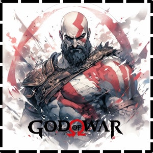 Postcard A6 Set 11 Cards God of War I Digital Painting I Gow 