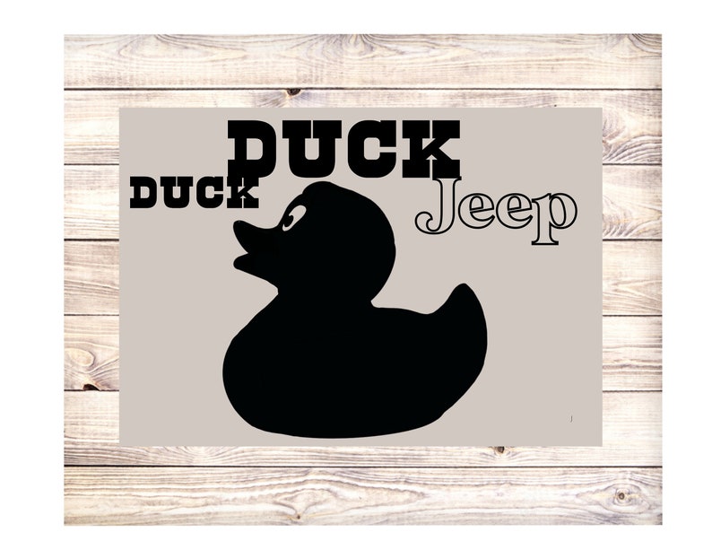 Jeep Duck Decal Etsy