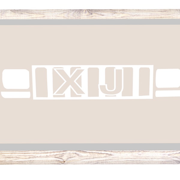 XJ Cherokee front bumper decal