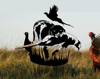 Bird dog Pheasant decal