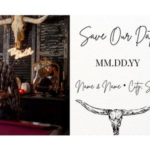 Western Wedding Save the Date Format