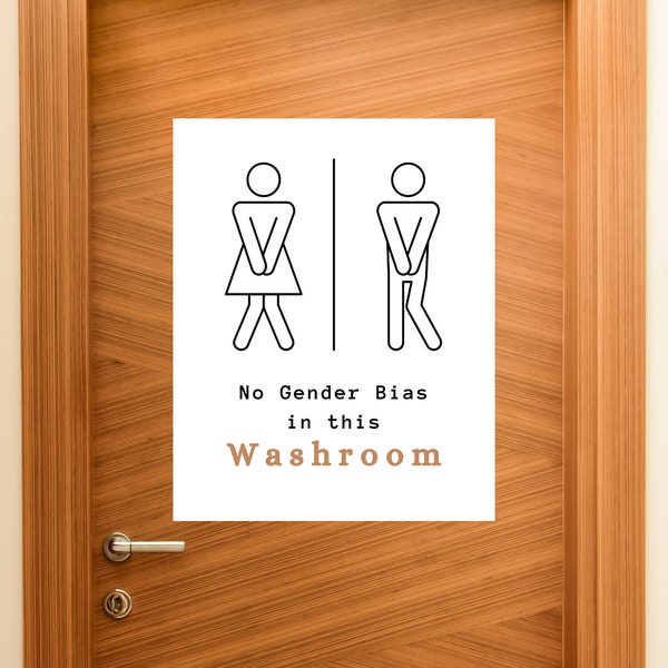 Funny Washroom Door Sign | Restroom Signs | Digital Print | Instant Download | Custom Sizes Available |