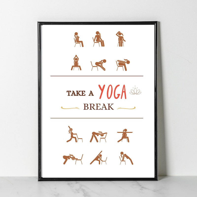 Chair Yoga Chart Etsy