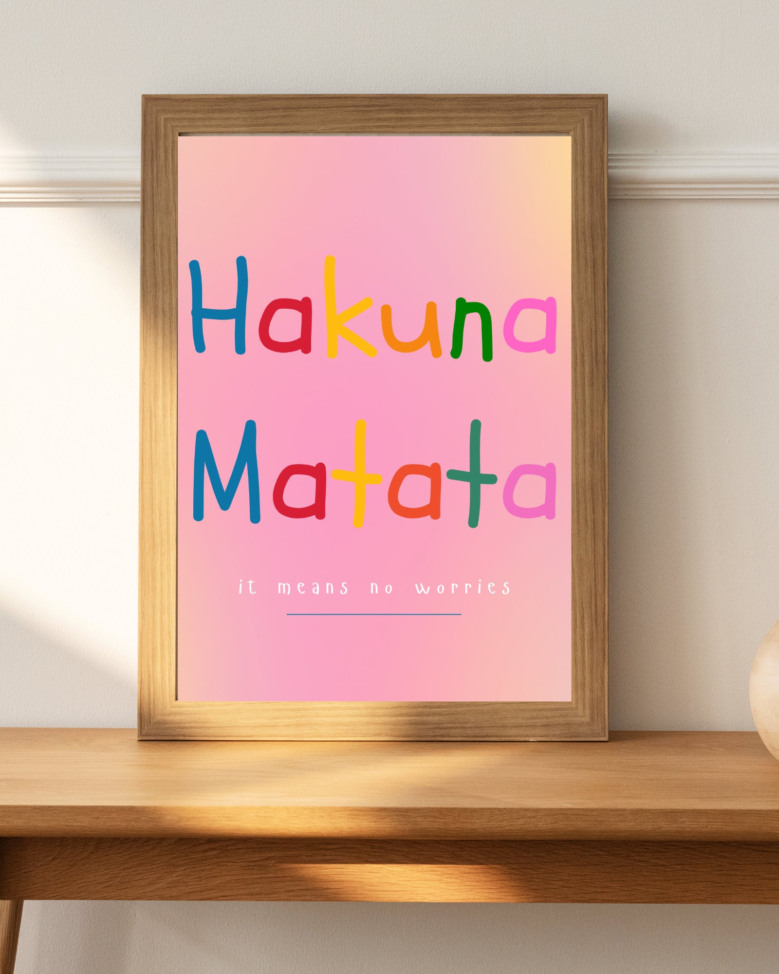 Hakuna Matata Print, Lion King Poster Quote, Quote for Kids Room ...
