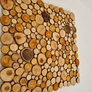 Log wall Art, wood wall Art, log slice mosaic, Log Decor, wood slice wall art, Wall Mosaic, natural wall art, log slice wall art, log panel