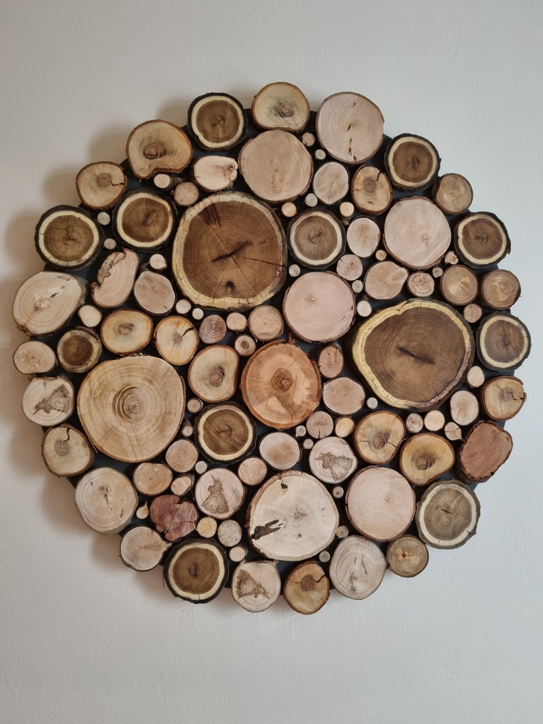 Round Wood Wall Art. Log Wall Art, Log Slice Wall Art, Wood Wall Decor, Wall Art, Natural Wall