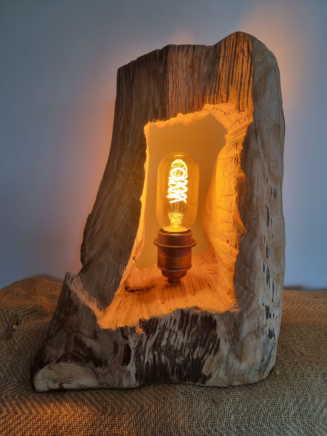 Log Lamp, Ash Log Lamp - Etsy