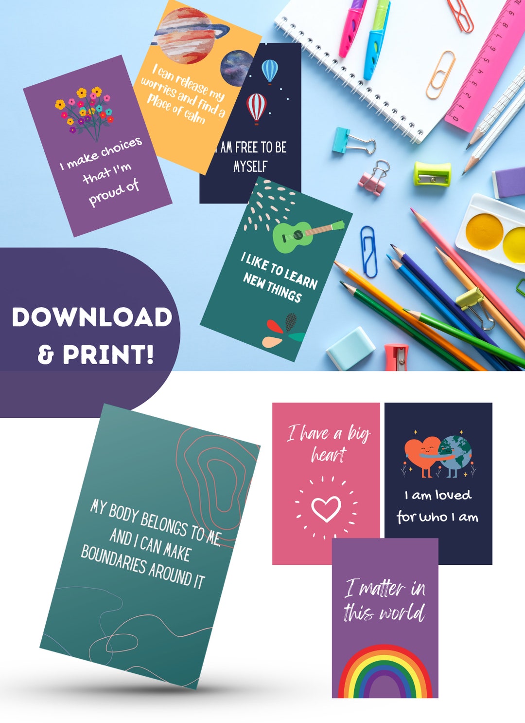 Positive Affirmations for Kids - Etsy
