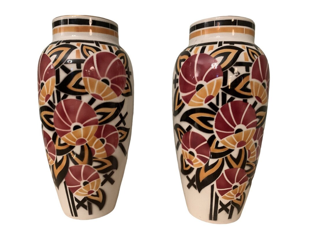 Pair of Keller & Guerin Luneville Vases Pergola Model Etsy